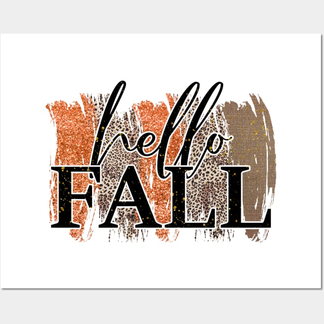 Hello Fall Wall Art by SpottydoggCreatives